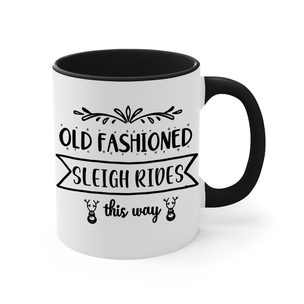 old fashioned sleigh rides this way style 564#- christmas-Mug / Coffee Cup