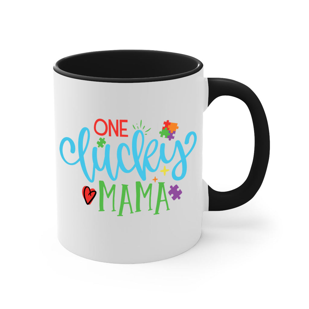 one lucky mama Style 33#- autism-Mug / Coffee Cup