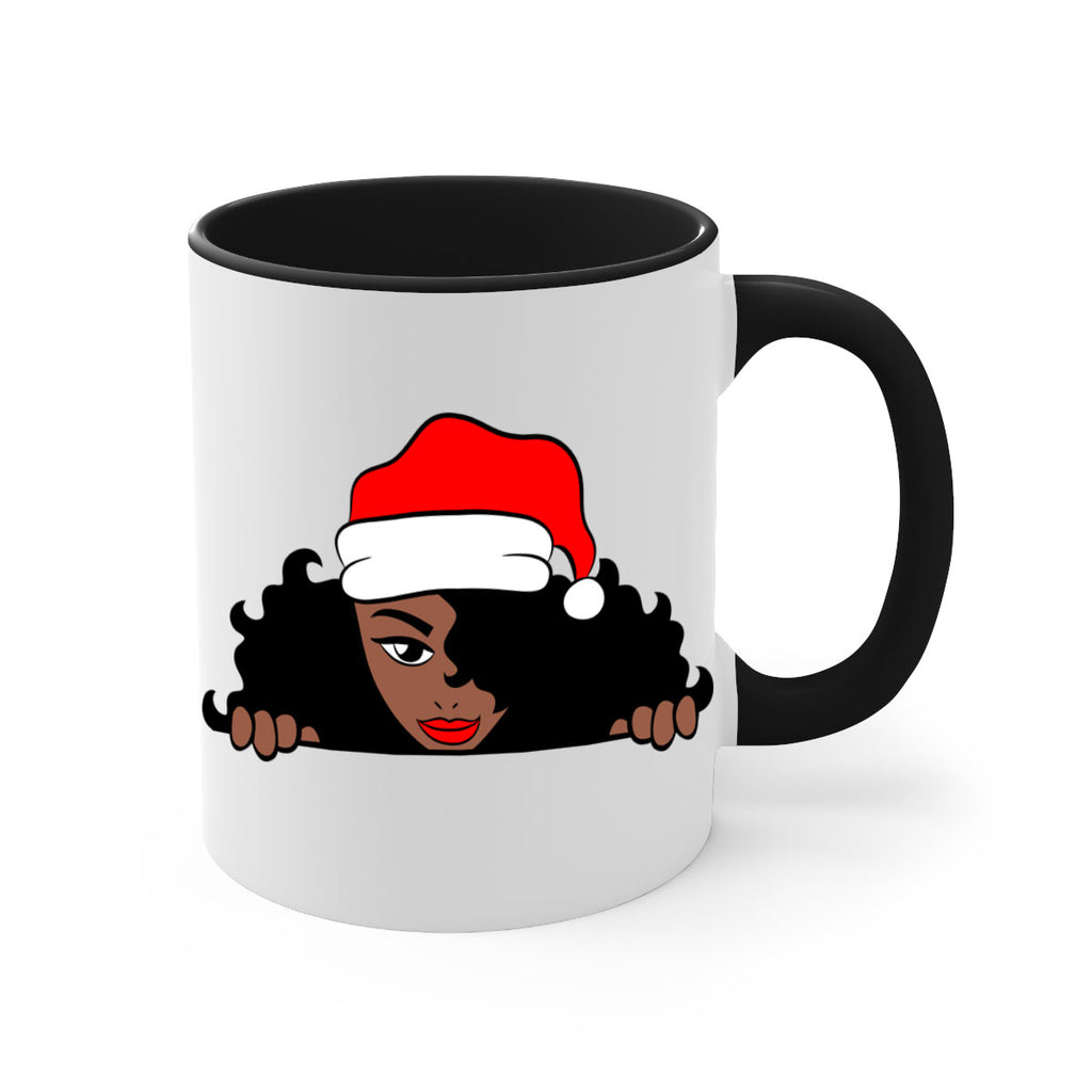 peekaboo santa girl 22#- Black women - Girls-Mug / Coffee Cup