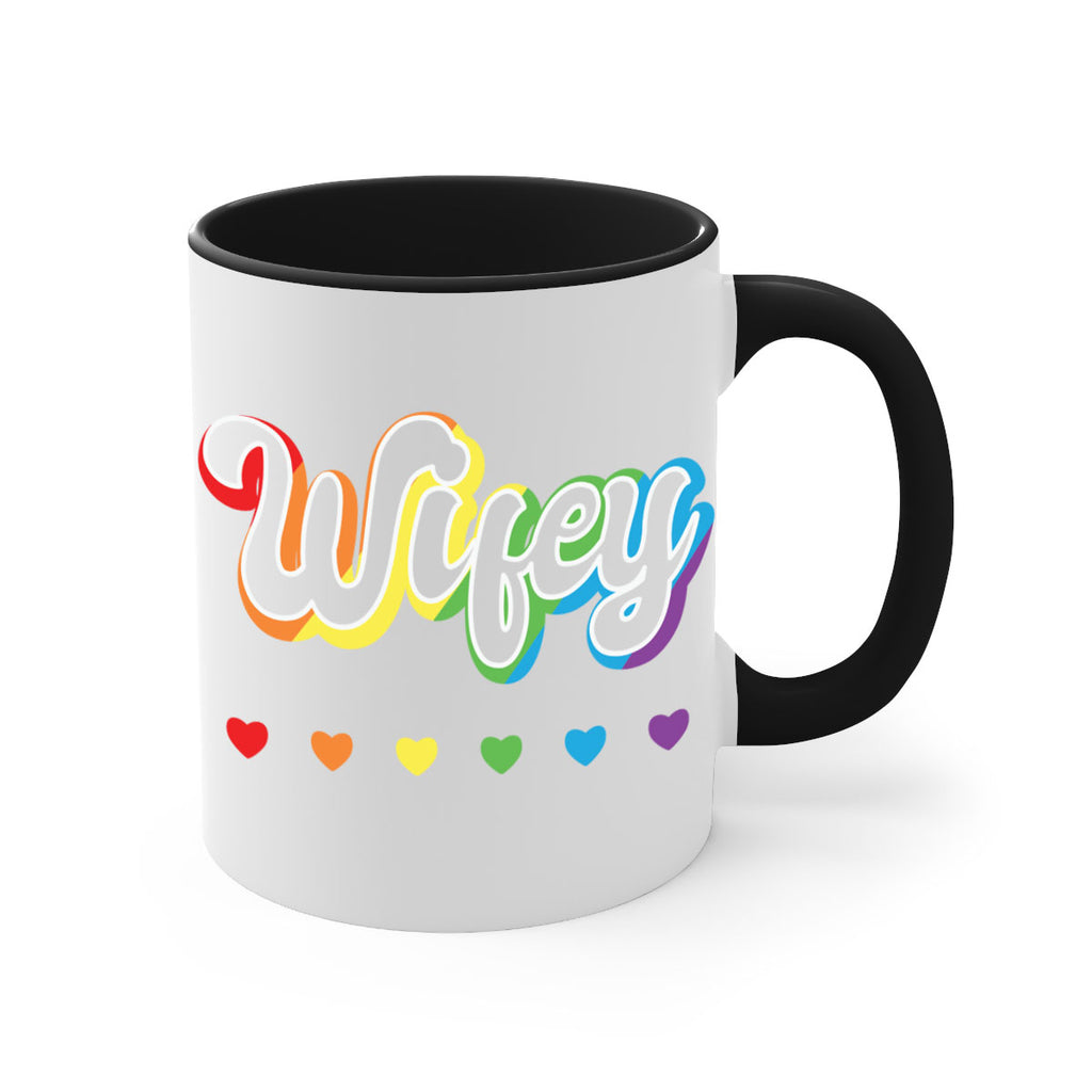rainbow wifey lgbtq pride lgbt 25#- lgbt-Mug / Coffee Cup