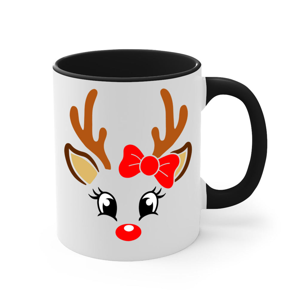 reindeer face style 598#- christmas-Mug / Coffee Cup