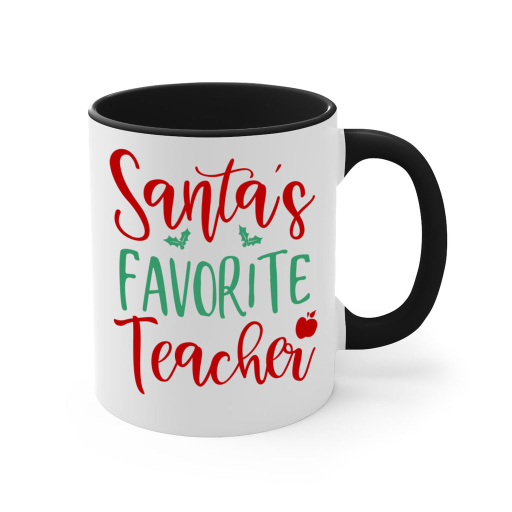 santa s favorite teacher style 609#- christmas-Mug / Coffee Cup