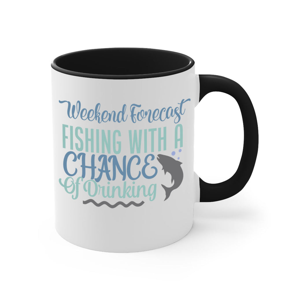 weekend forecast fishing with a chance of drinking 193#- fishing-Mug / Coffee Cup