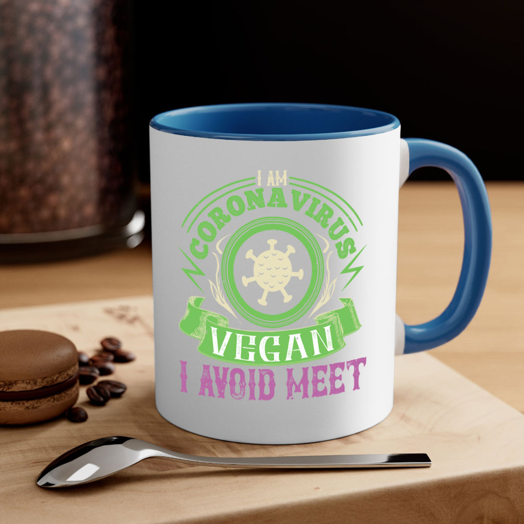 I Am Coronavirus Vegan I Avoid Meet Style 38#- corona virus-Mug / Coffee Cup