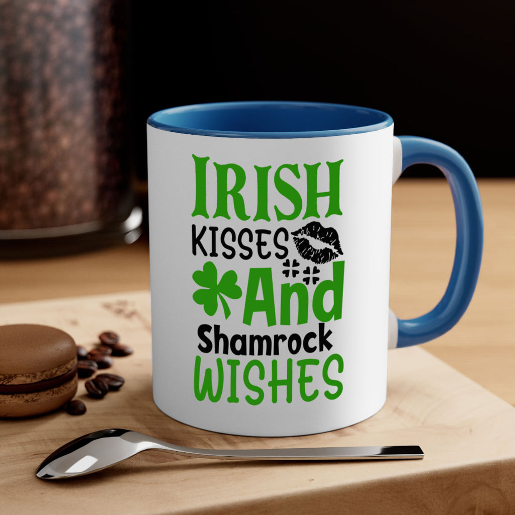 Irish Kisses And Shamrock Wishes Style 156#- St Patricks Day-Mug / Coffee Cup