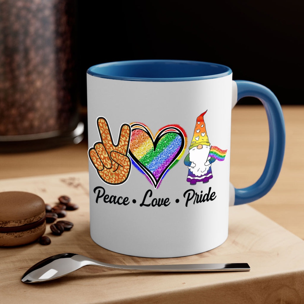 Peace Love Gnome Lgbt Flag  54#- lgbt-Mug / Coffee Cup