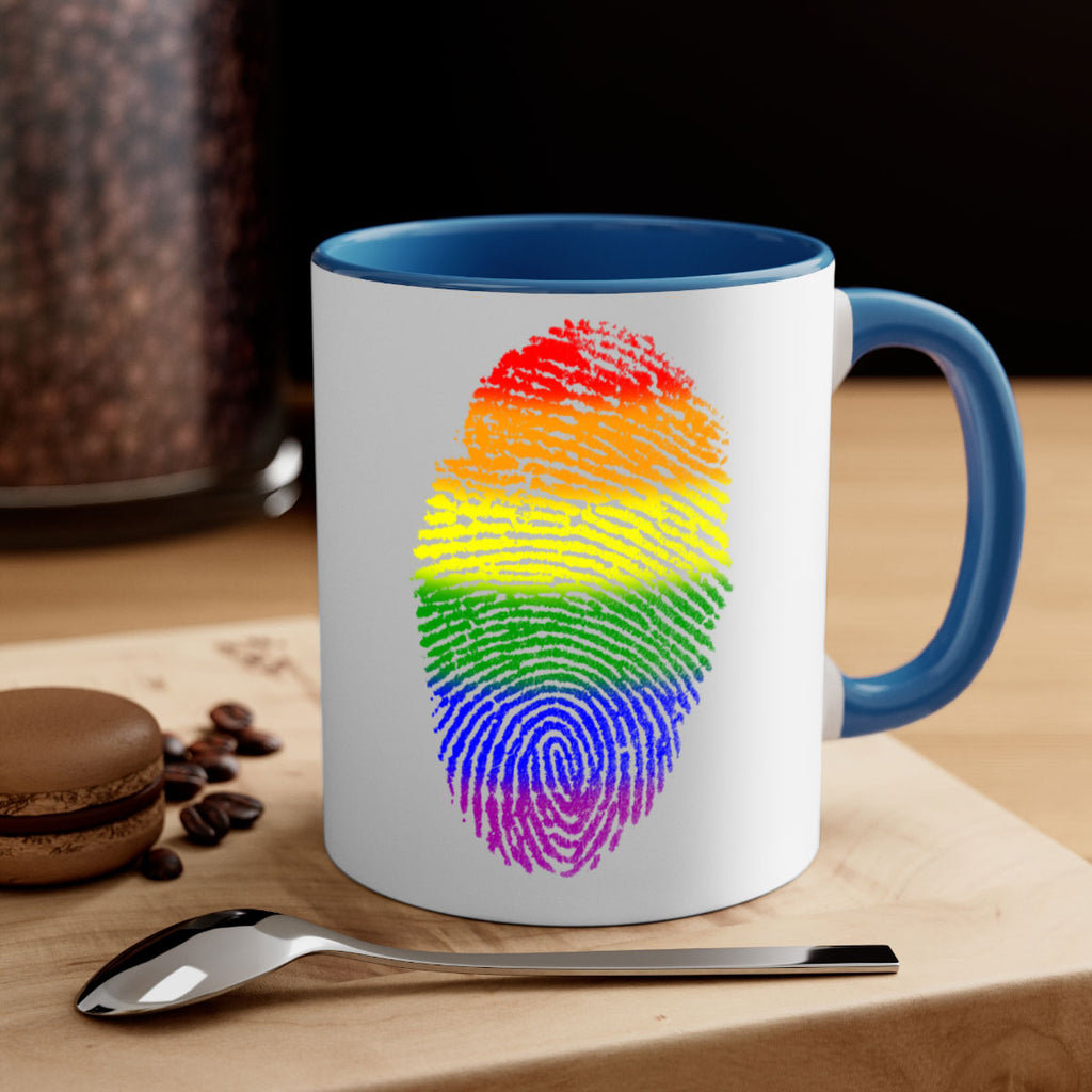 Rainbow Finger print 10#- lgbt-Mug / Coffee Cup