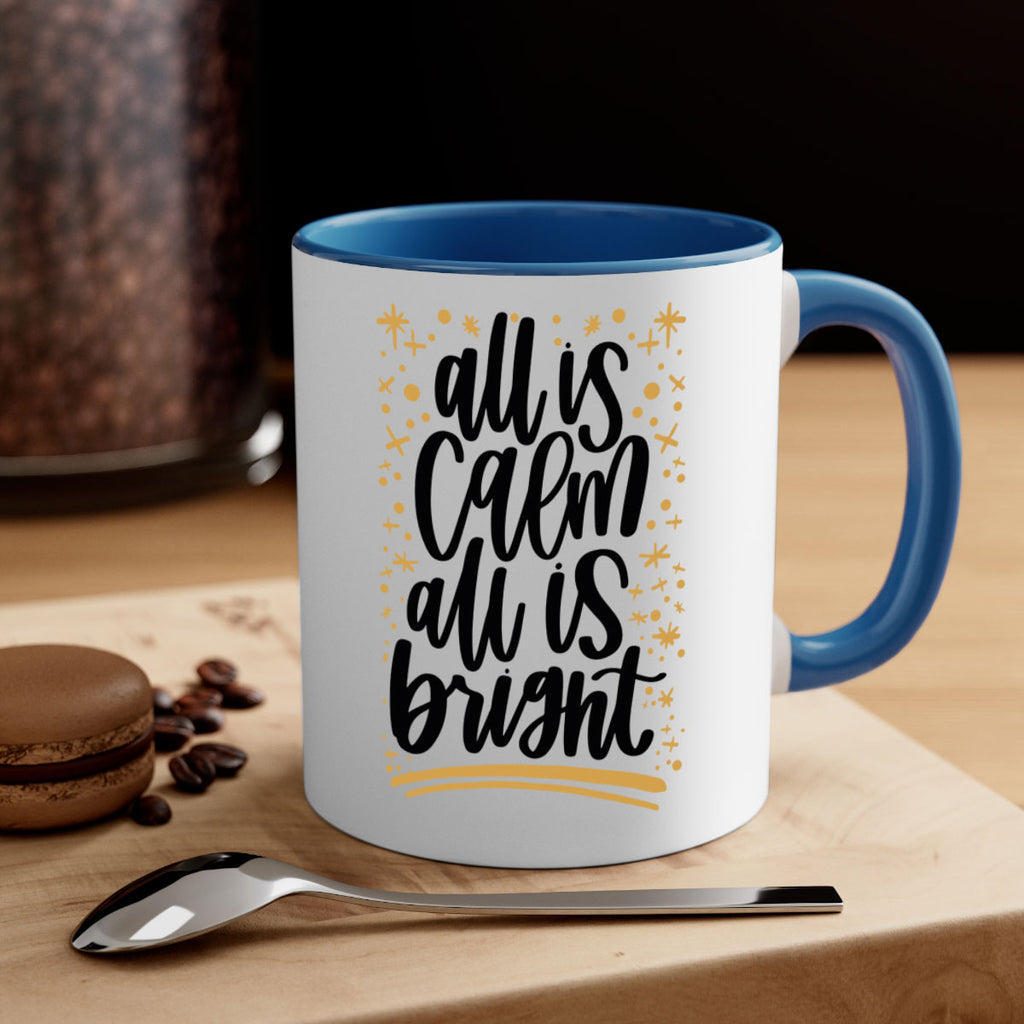 all is calm all is bright gold 214#- christmas-Mug / Coffee Cup