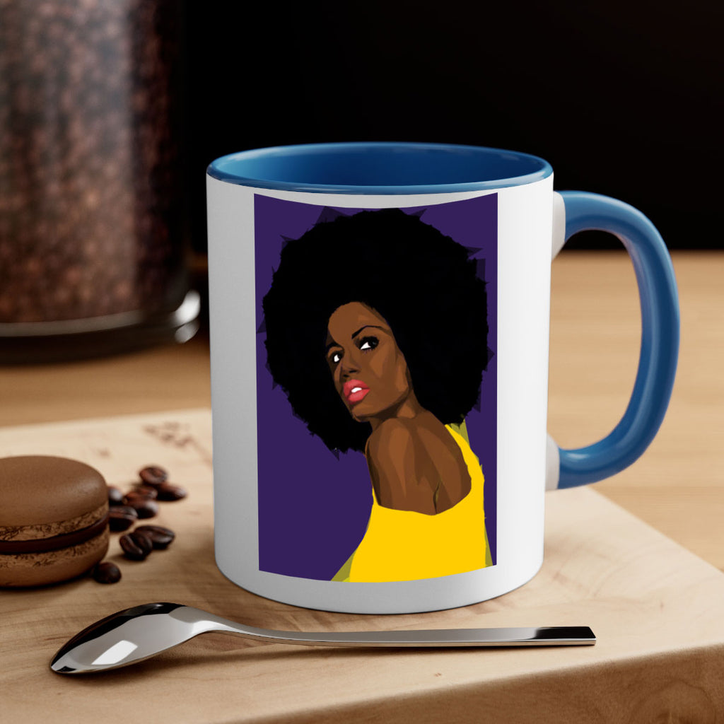 beautiful black woman geometric 60#- Black women - Girls-Mug / Coffee Cup