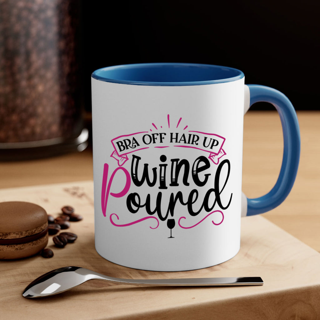 bra off hair up wine poured 206#- wine-Mug / Coffee Cup