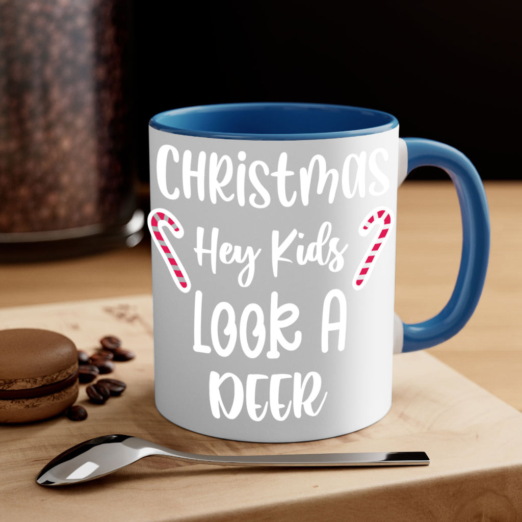 christmas hey kids look a deer style 107#- christmas-Mug / Coffee Cup