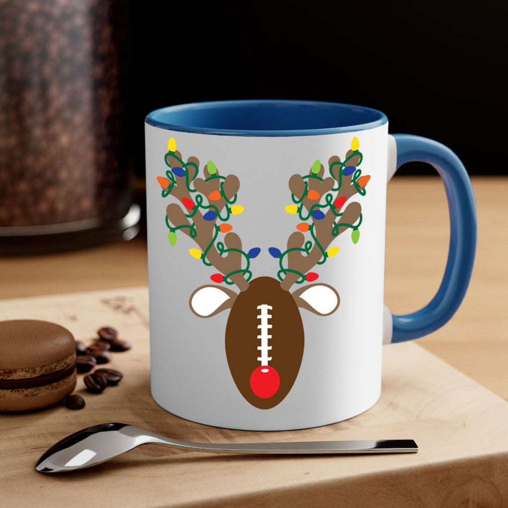 christmas reindeer antler football style 117#- christmas-Mug / Coffee Cup