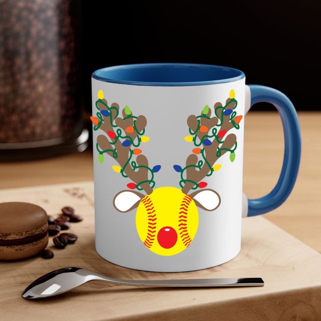 christmas reindeer antler softball style 119#- christmas-Mug / Coffee Cup