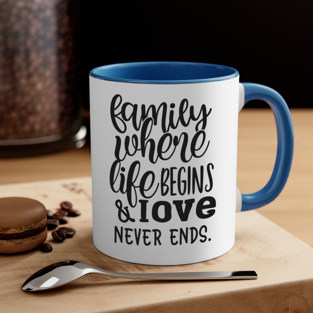 family where life begins love never ends 34#- Family-Mug / Coffee Cup