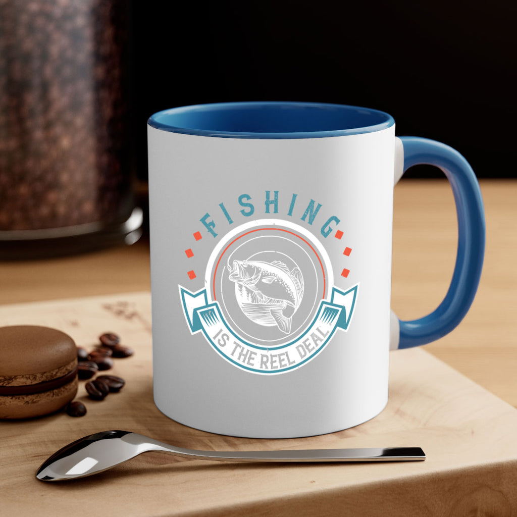 fishing is the reel deal 271#- fishing-Mug / Coffee Cup
