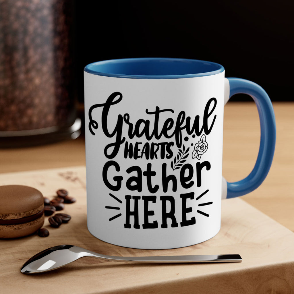 grateful hearts gather here 58#- thanksgiving-Mug / Coffee Cup