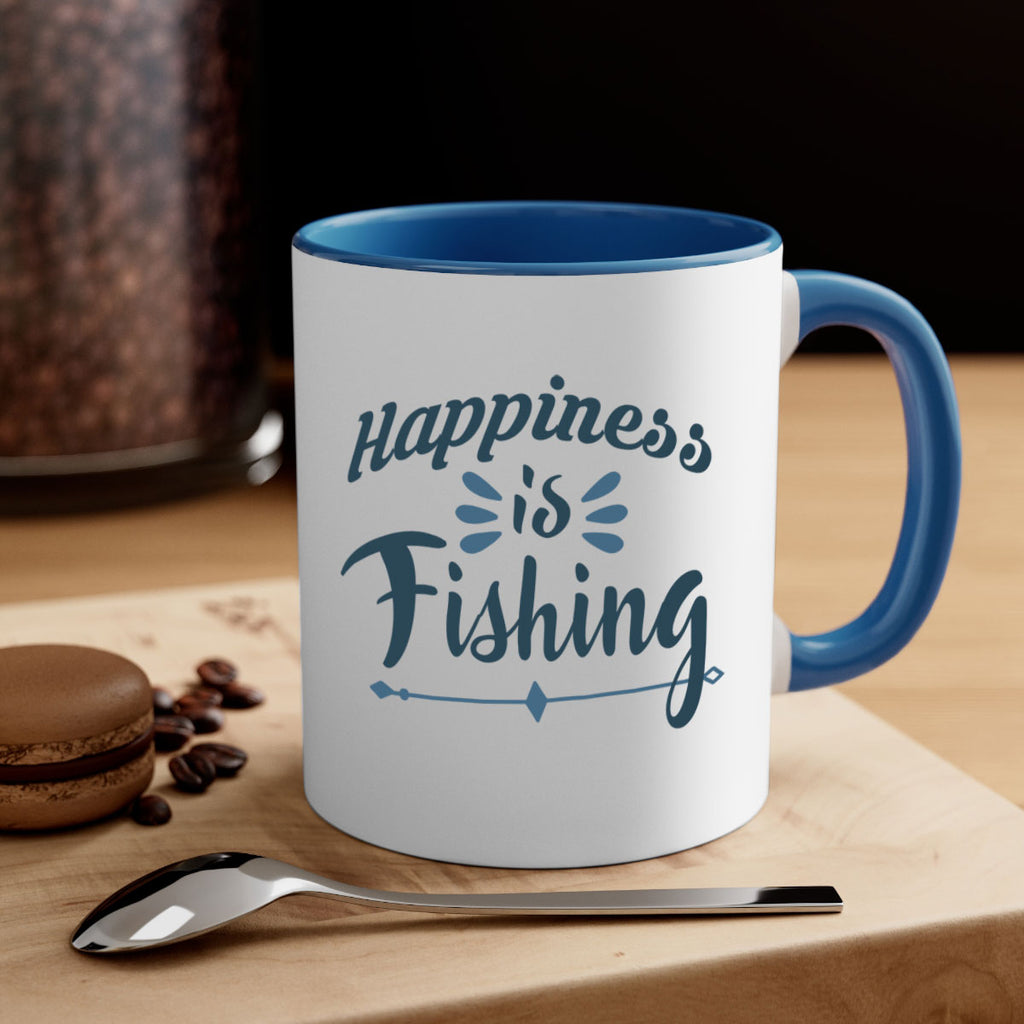 happiness is fishing 122#- fishing-Mug / Coffee Cup