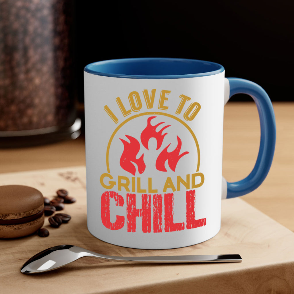 i love to grill and chill 38#- bbq-Mug / Coffee Cup