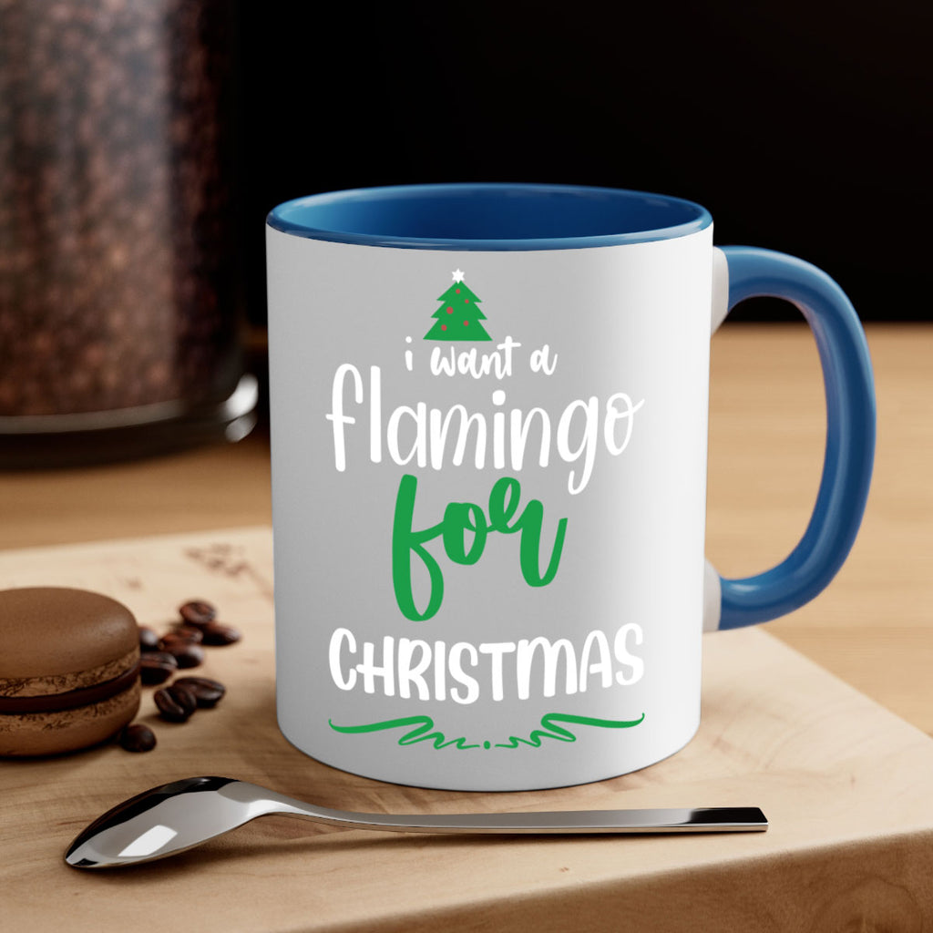 i want a flamingo for christmas style 350#- christmas-Mug / Coffee Cup