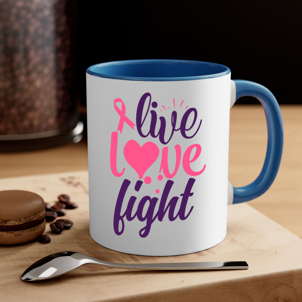 live love fight Style 8#- breast cancer-Mug / Coffee Cup