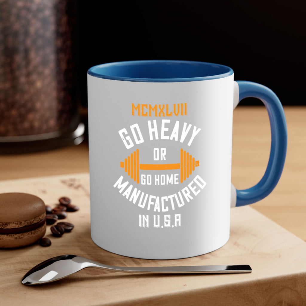 mcmxlvii go heavy or go home manufactured in 84#- gym-Mug / Coffee Cup