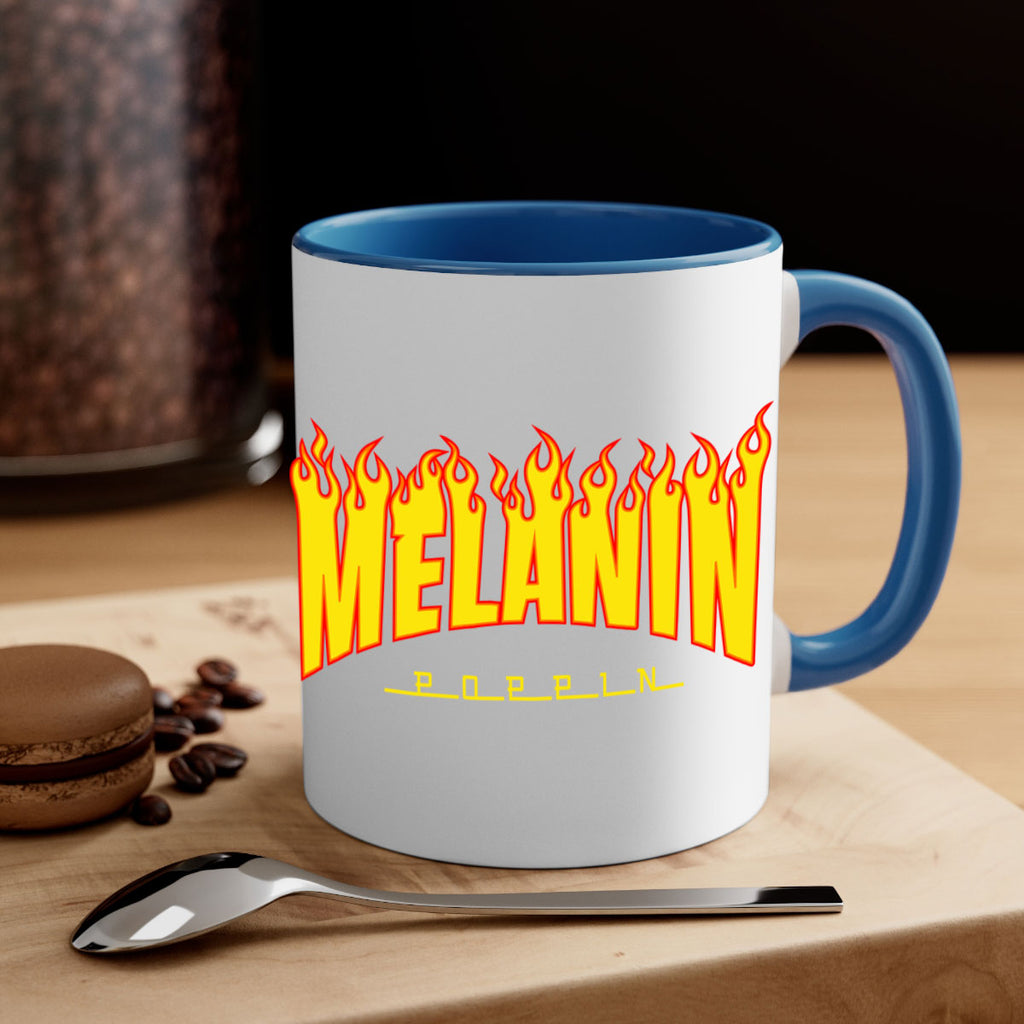 melanin poppin fire 87#- black words - phrases-Mug / Coffee Cup