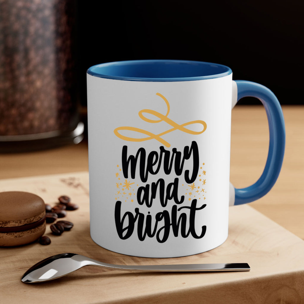 merry and bright gold 97#- christmas-Mug / Coffee Cup