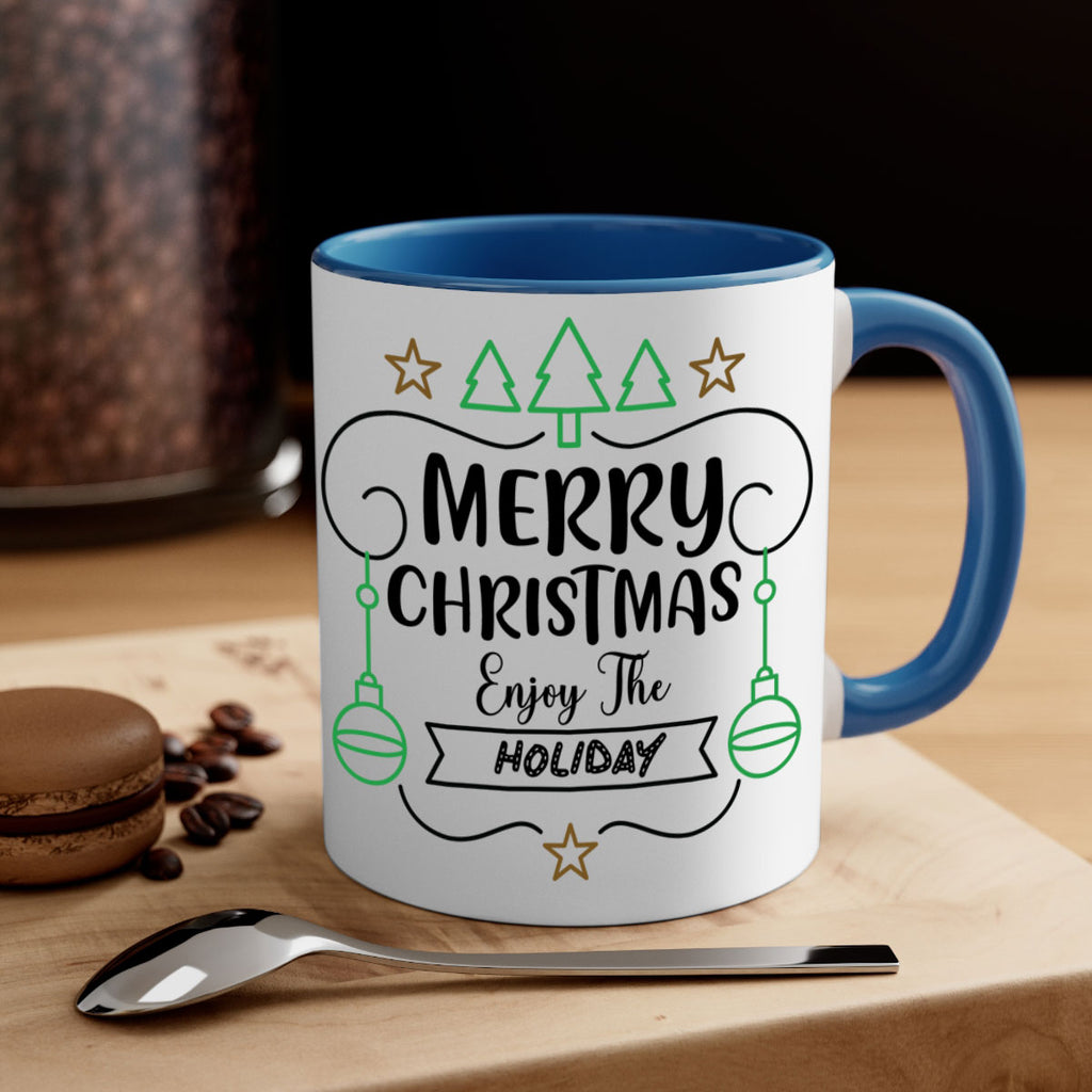 merry christmas enjoy the holiday style 499#- christmas-Mug / Coffee Cup