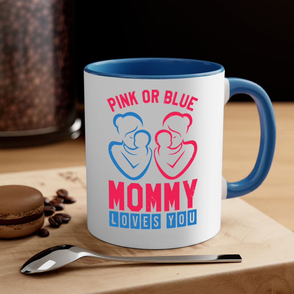 pink or blue Mommy Loves you Style 21#- baby shower-Mug / Coffee Cup