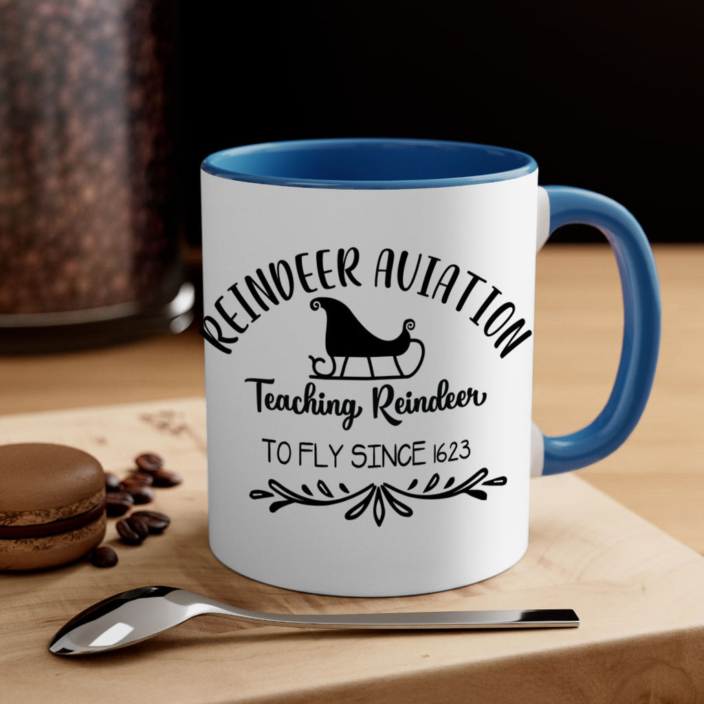 reindeer aviation teaching reindeer to fly since style 595#- christmas-Mug / Coffee Cup