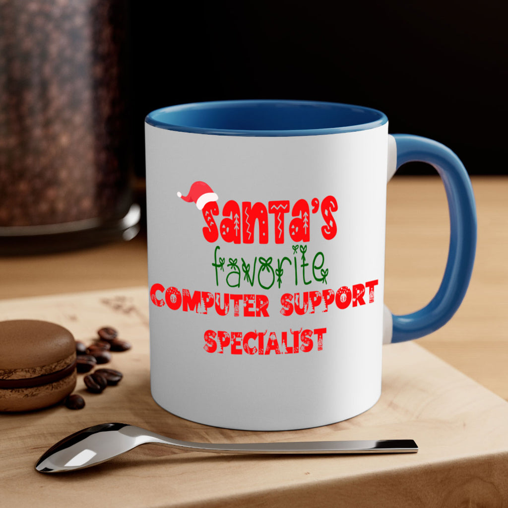 santas favorite computer support specialist style 732#- christmas-Mug / Coffee Cup