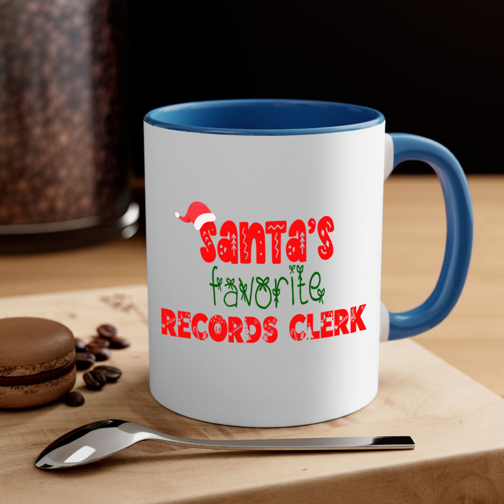 santas favorite records clerk style 1058#- christmas-Mug / Coffee Cup