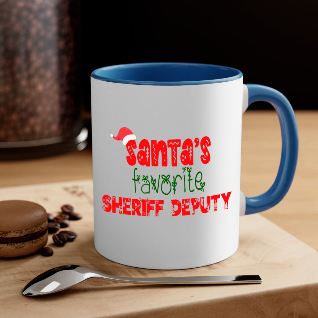 santas favorite sheriff deputy style 1077#- christmas-Mug / Coffee Cup