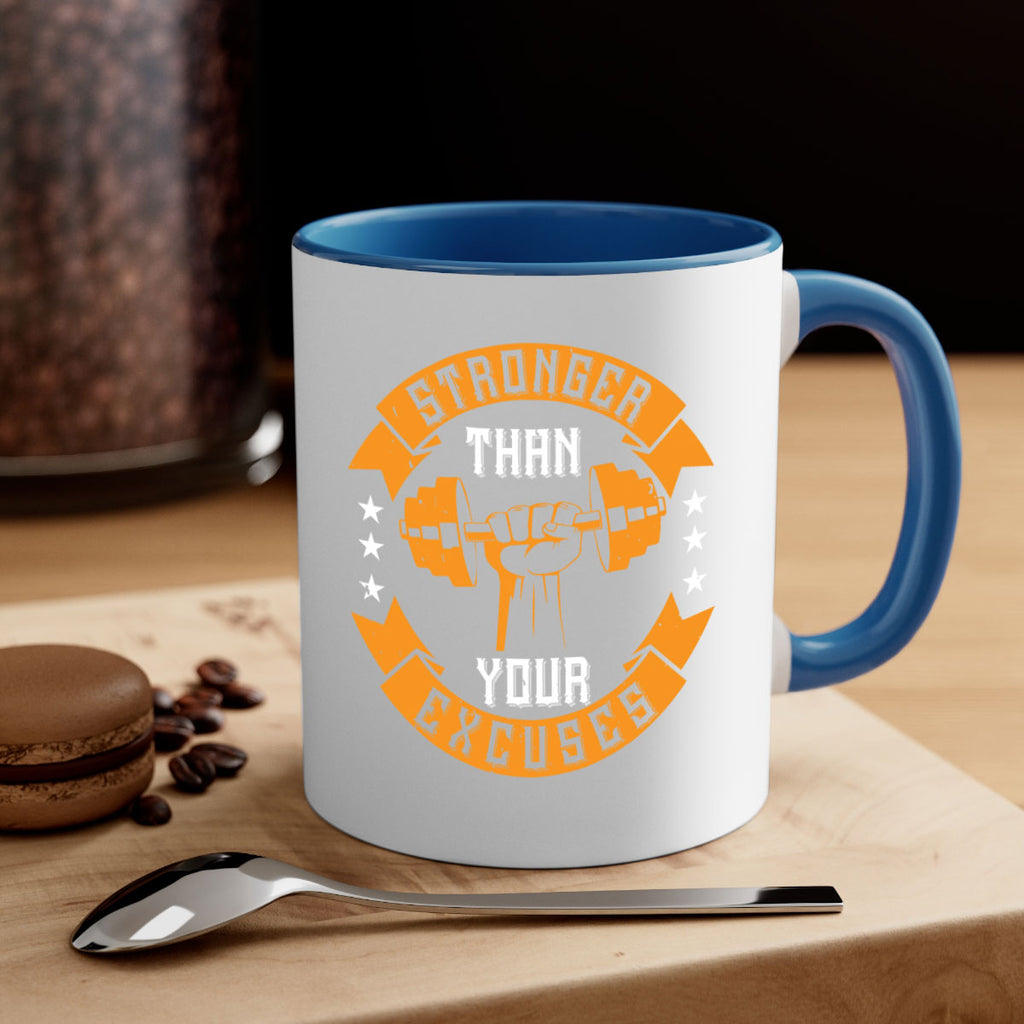 stronger than your excuses 70#- gym-Mug / Coffee Cup