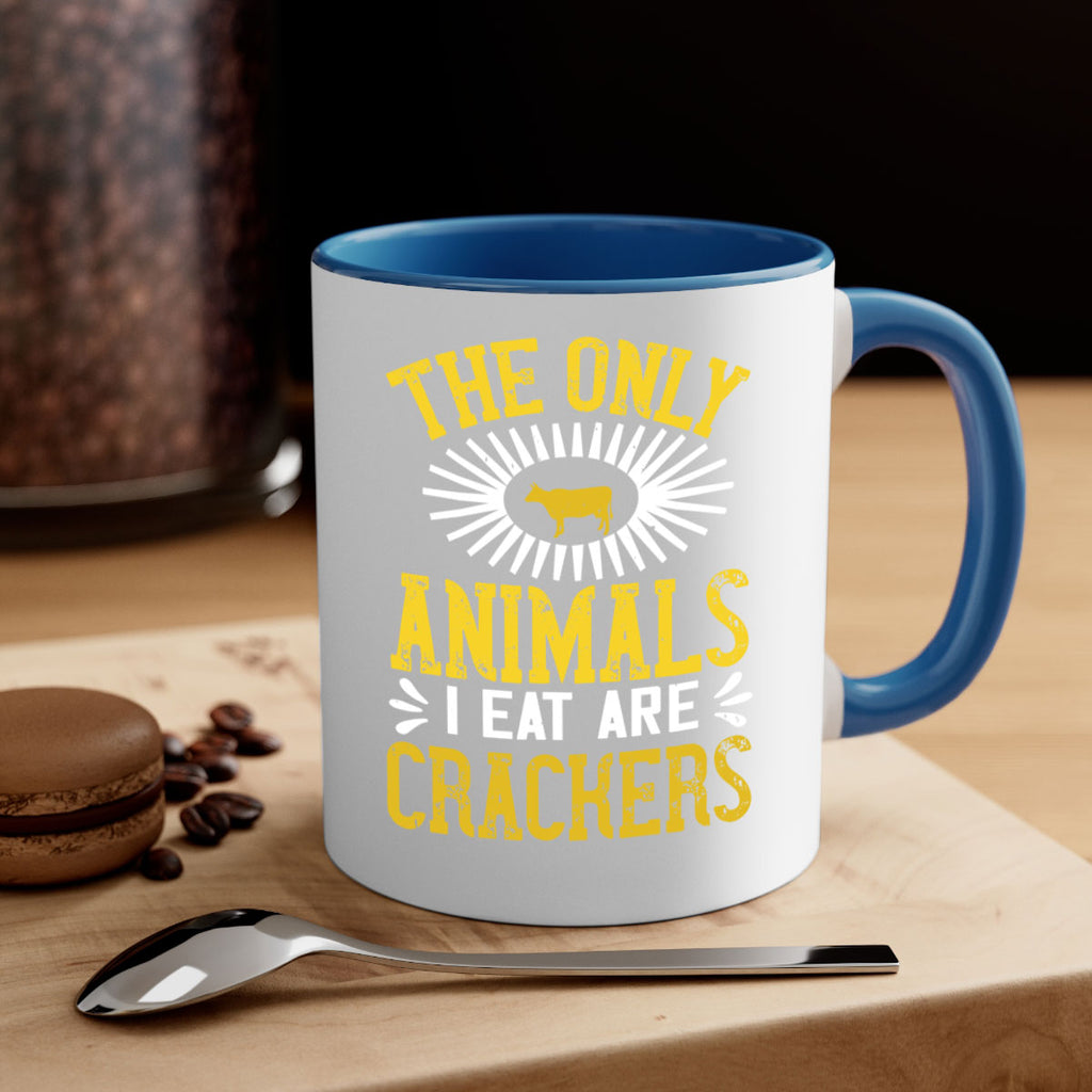 the only animals i eat are crackers 21#- vegan-Mug / Coffee Cup