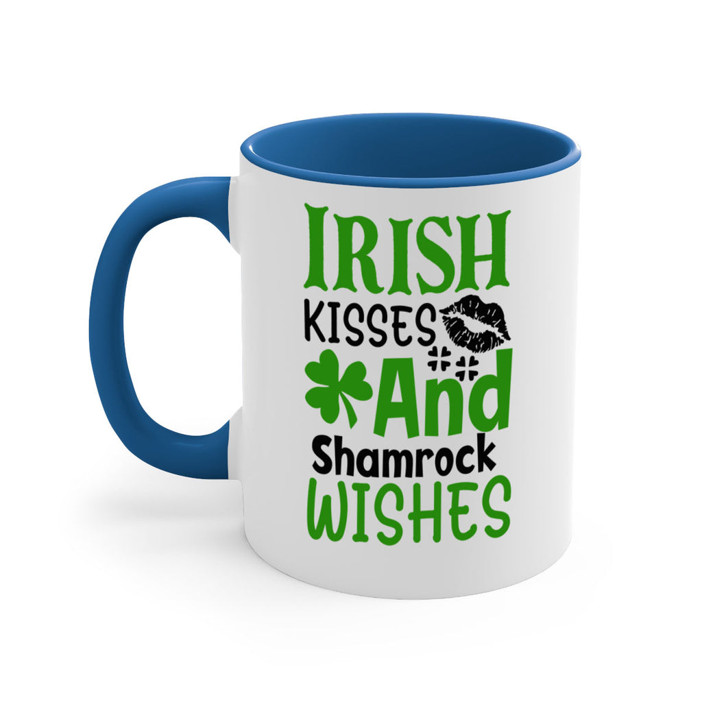 Irish Kisses And Shamrock Wishes Style 156#- St Patricks Day-Mug / Coffee Cup