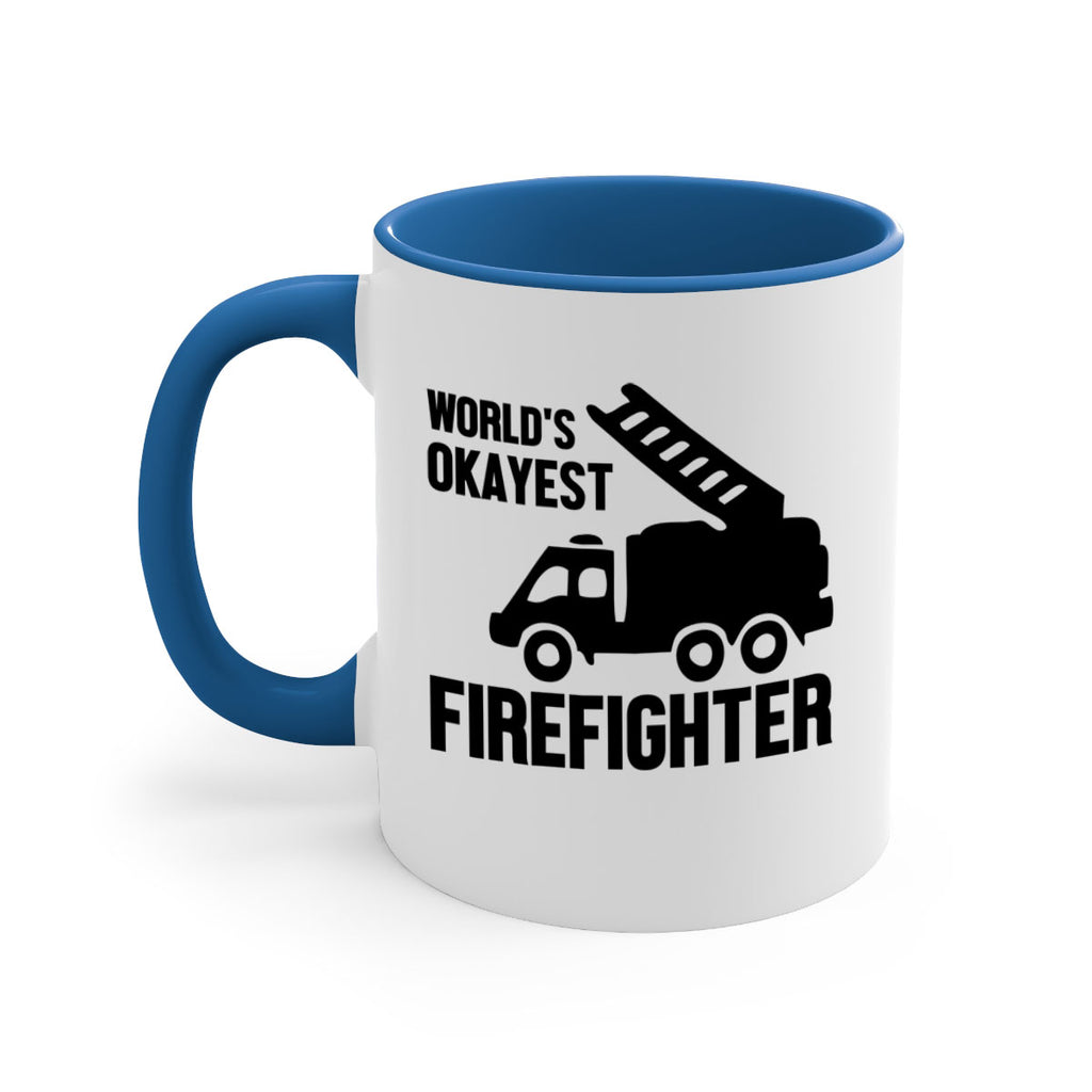 Worlds okayest Style 2#- fire fighter-Mug / Coffee Cup