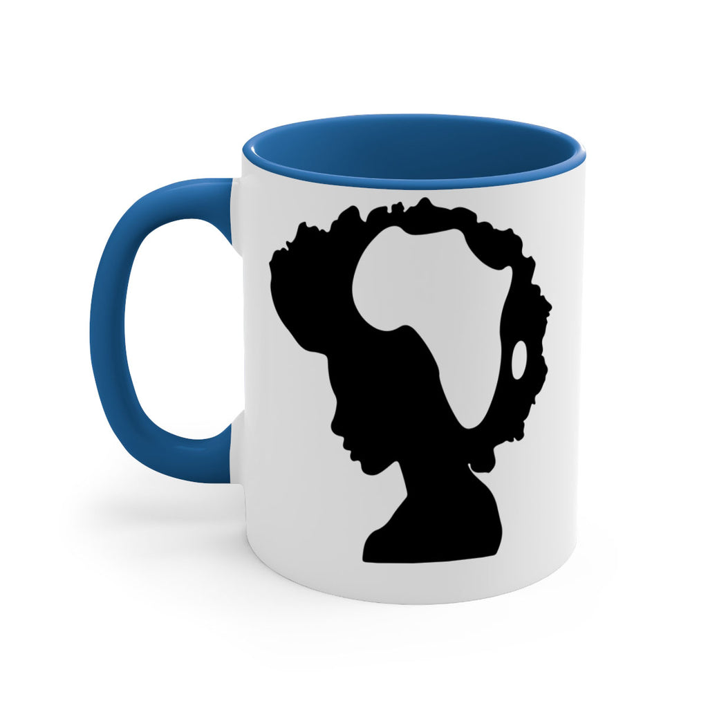 afro woman with africa map 65#- Black women - Girls-Mug / Coffee Cup