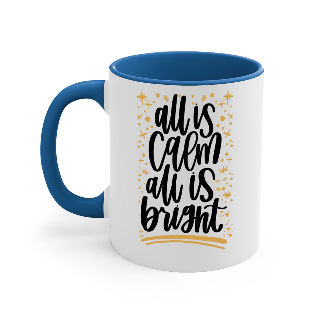 all is calm all is bright gold 214#- christmas-Mug / Coffee Cup