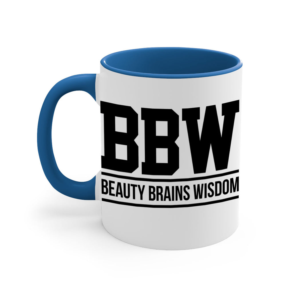 bbw beauty brains wisdom 263#- black words - phrases-Mug / Coffee Cup