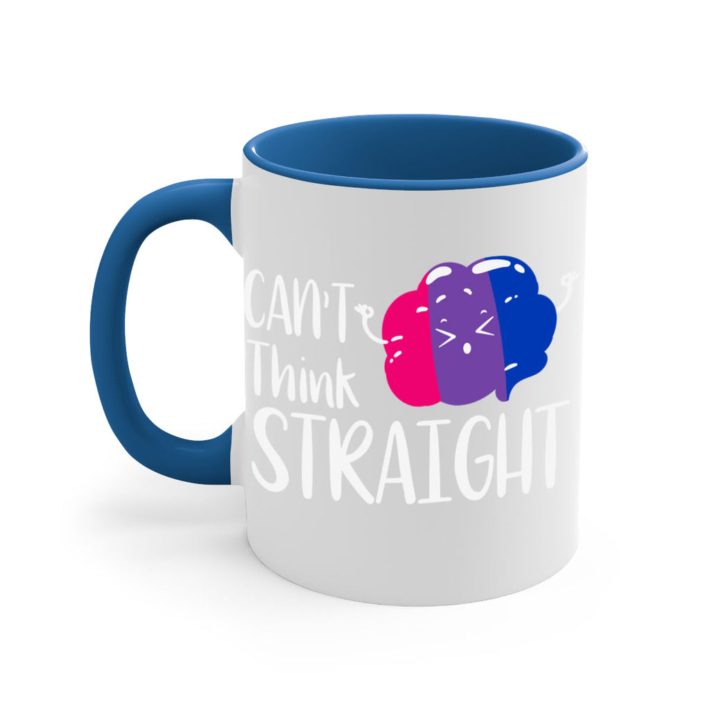 bisexual flag cant think straight 155#- lgbt-Mug / Coffee Cup