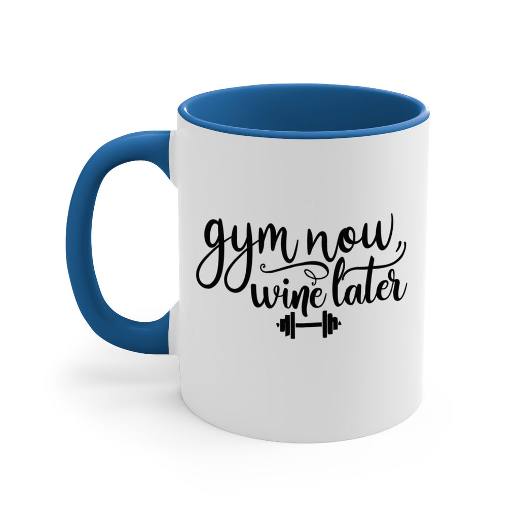gym now wine later 42#- gym-Mug / Coffee Cup
