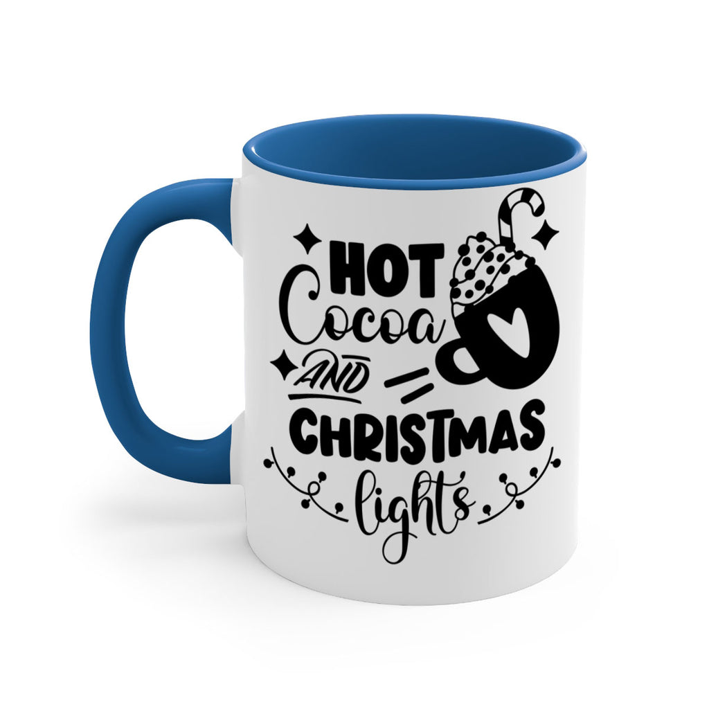 hot cocoa and christmas lights style 308#- christmas-Mug / Coffee Cup