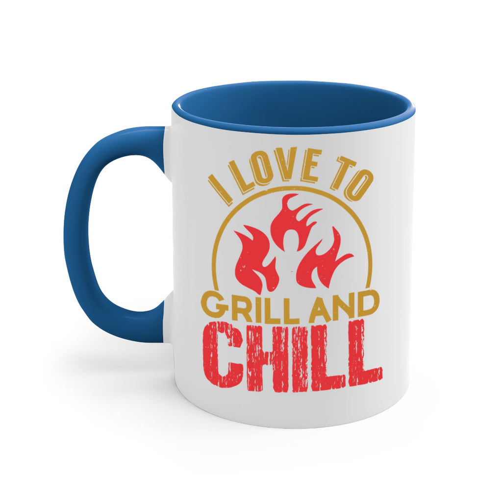 i love to grill and chill 38#- bbq-Mug / Coffee Cup