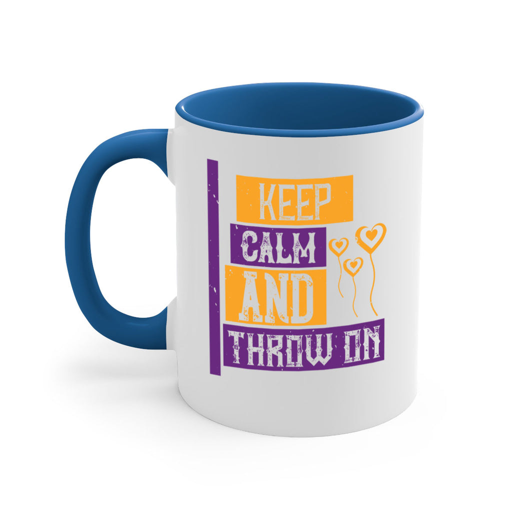 keep calm and throw on 55#- mardi gras-Mug / Coffee Cup