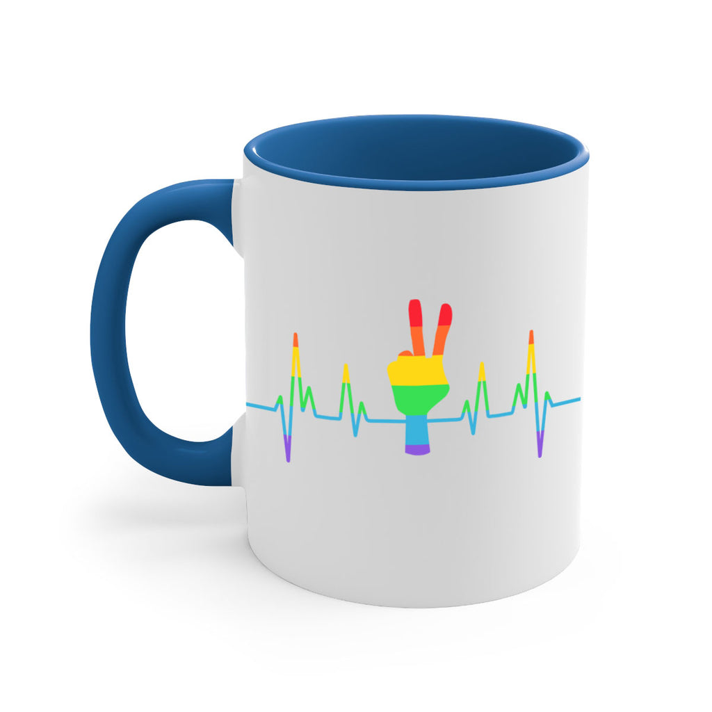 lgbt gay pride heartbeat lgbt 104#- lgbt-Mug / Coffee Cup