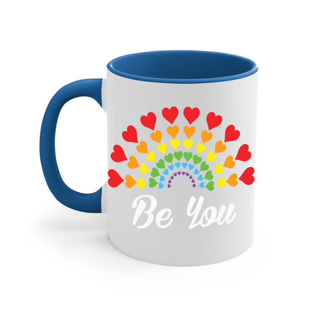 lgbtq be you rainbow heart lgbt 90#- lgbt-Mug / Coffee Cup