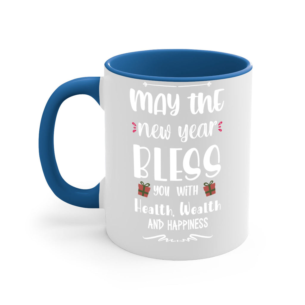 may the new year bless you with health, wealth and happiness style 452#- christmas-Mug / Coffee Cup