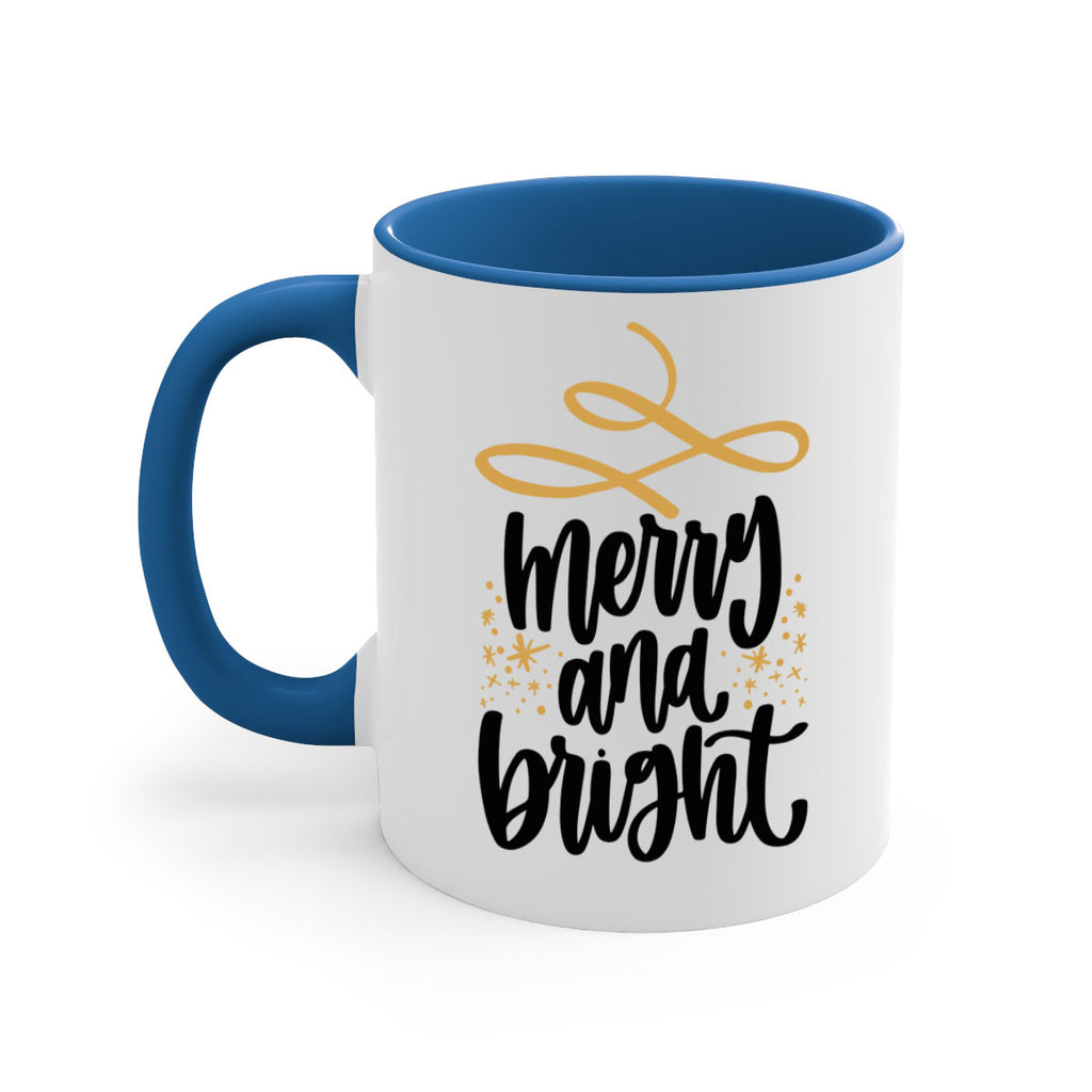 merry and bright gold 97#- christmas-Mug / Coffee Cup