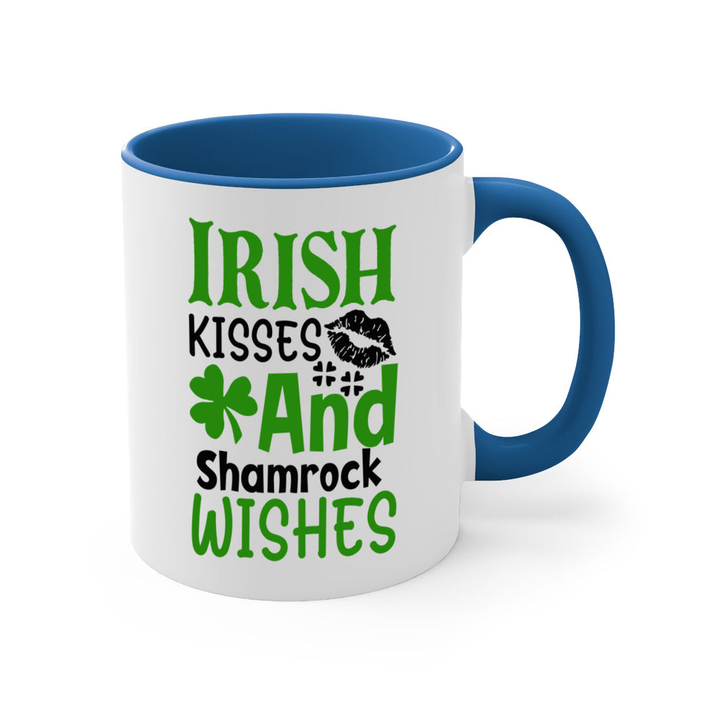 Irish Kisses And Shamrock Wishes Style 156#- St Patricks Day-Mug / Coffee Cup